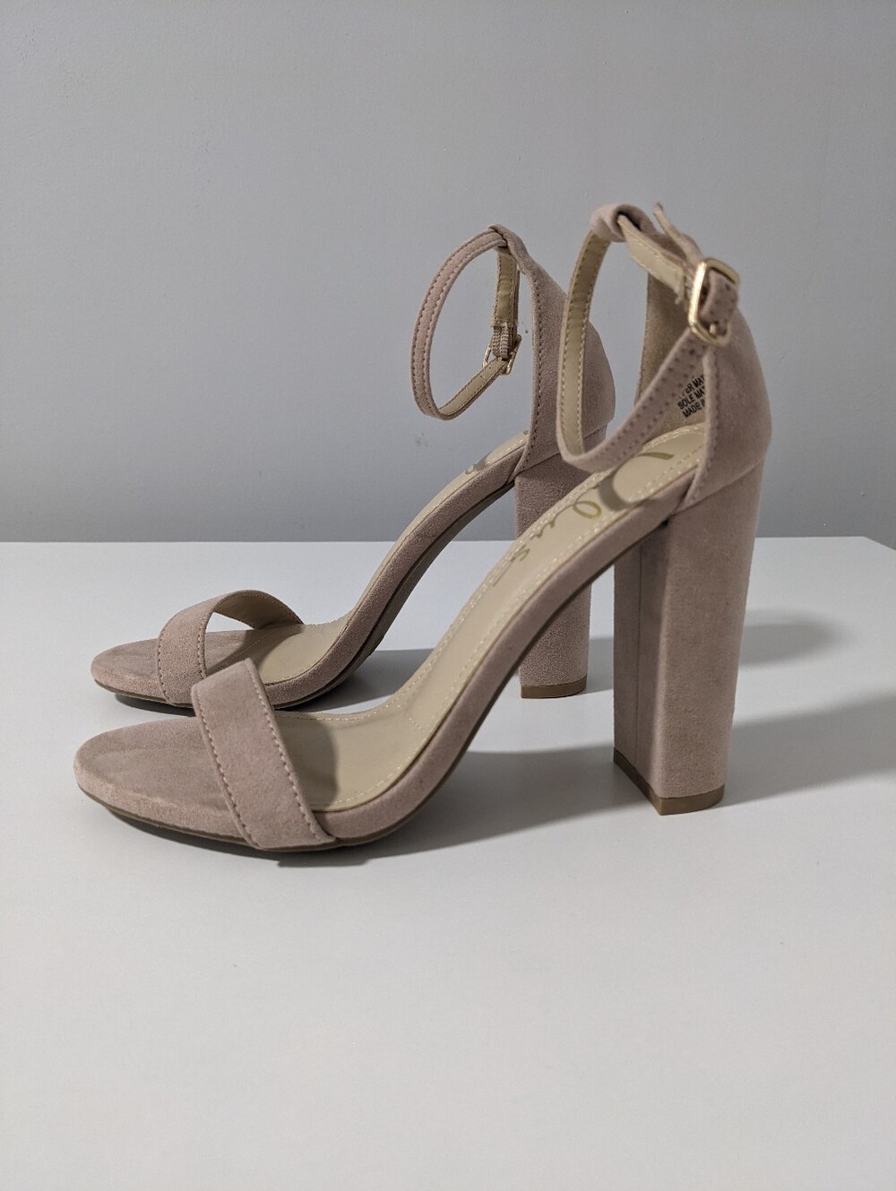 Lulus Taylor Blush Ankle Strap Heeled Sandals | Size 5.5 | Nude Blush Pink